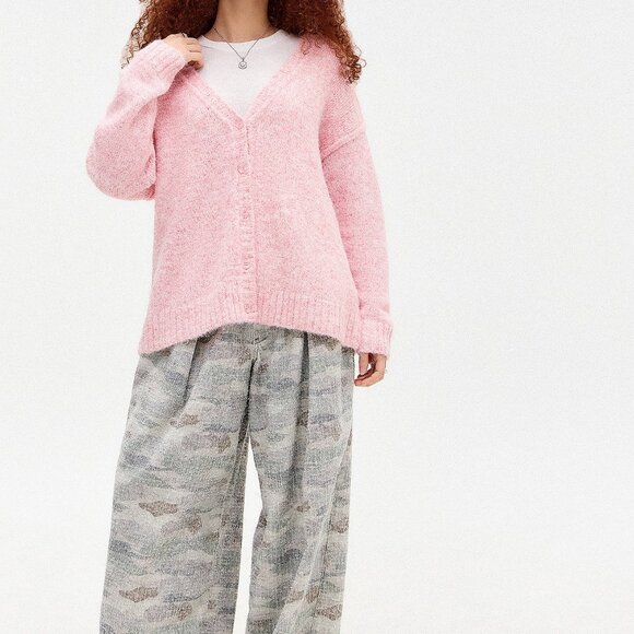Urbanoutfitters | UO Lofty Boyfriend Cardigan | NWT | Pink - Picture 1 of 3